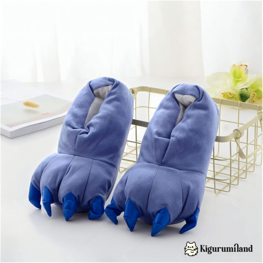 chaussons kigurumi bleutrois quarts