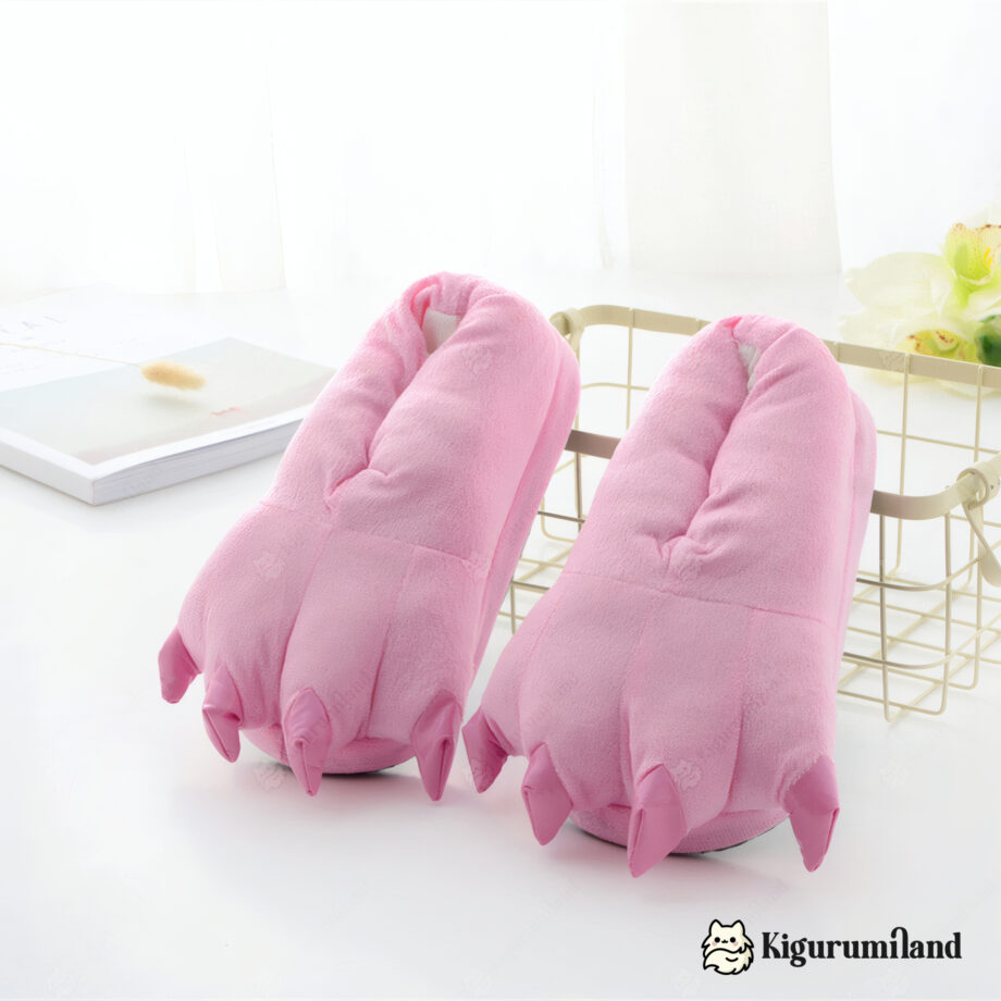 chaussons kigurumi rose pale trois quarts