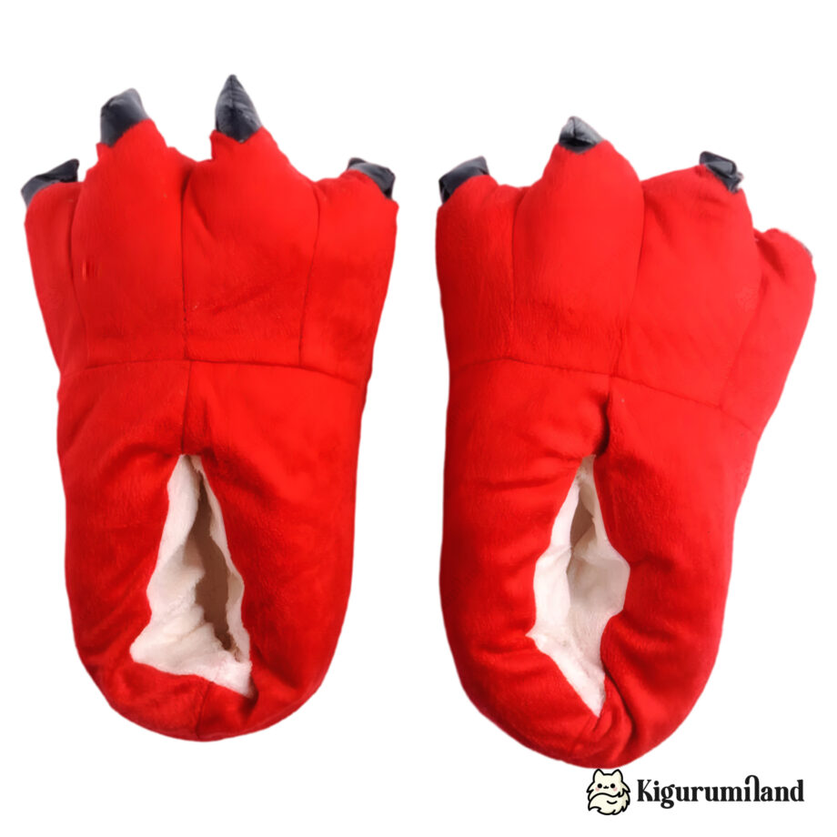 chaussons kigurumi rouge