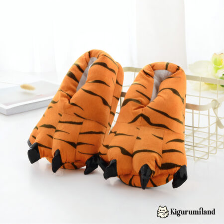 chaussons kigurumi tigre trois quarts