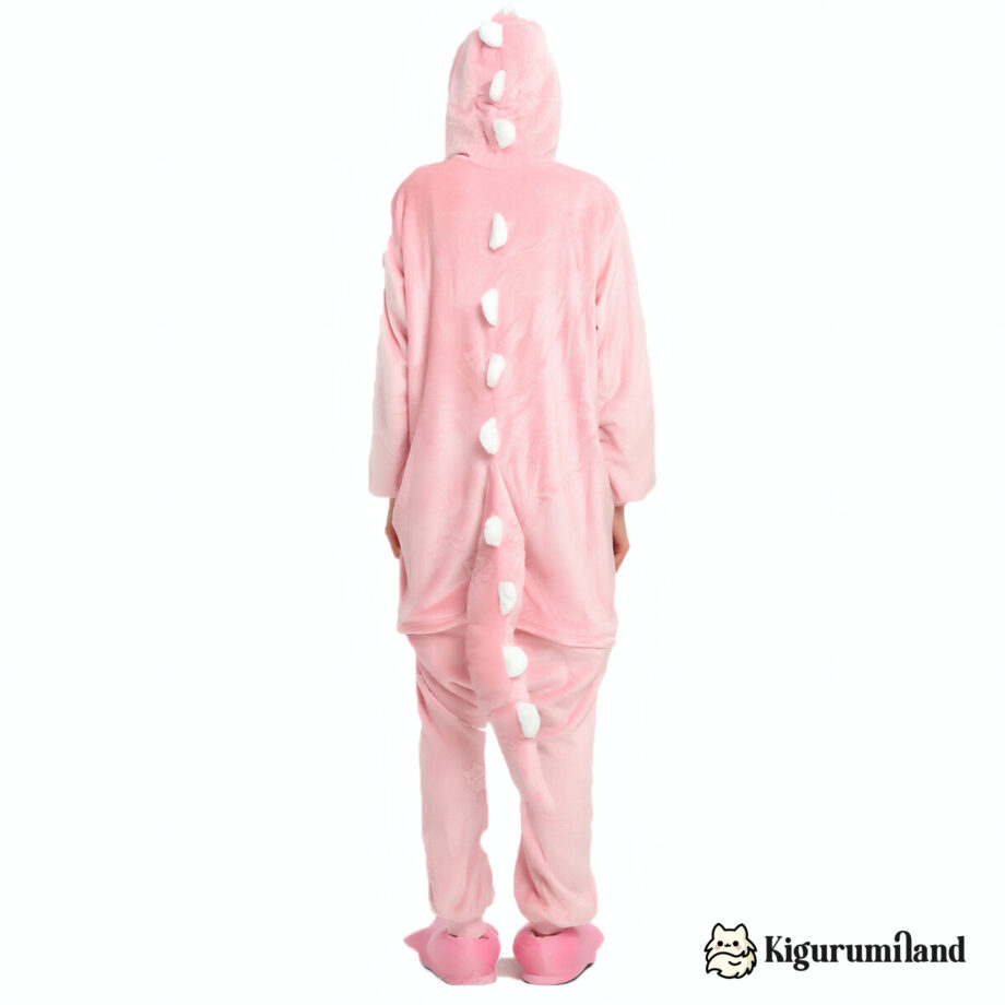 kigurumi dinosaure rose dos