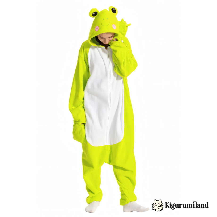 kigurumi grenouille femme face