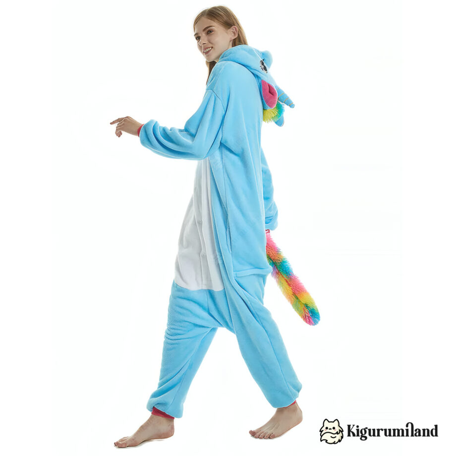 kigurumi licorne uni bleu trois quarts casual