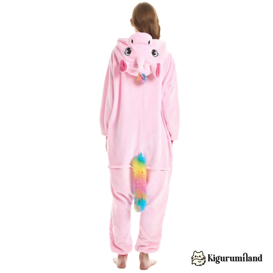 kigurumi licorne uni rose dos