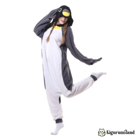 kigurumi manchot gris face