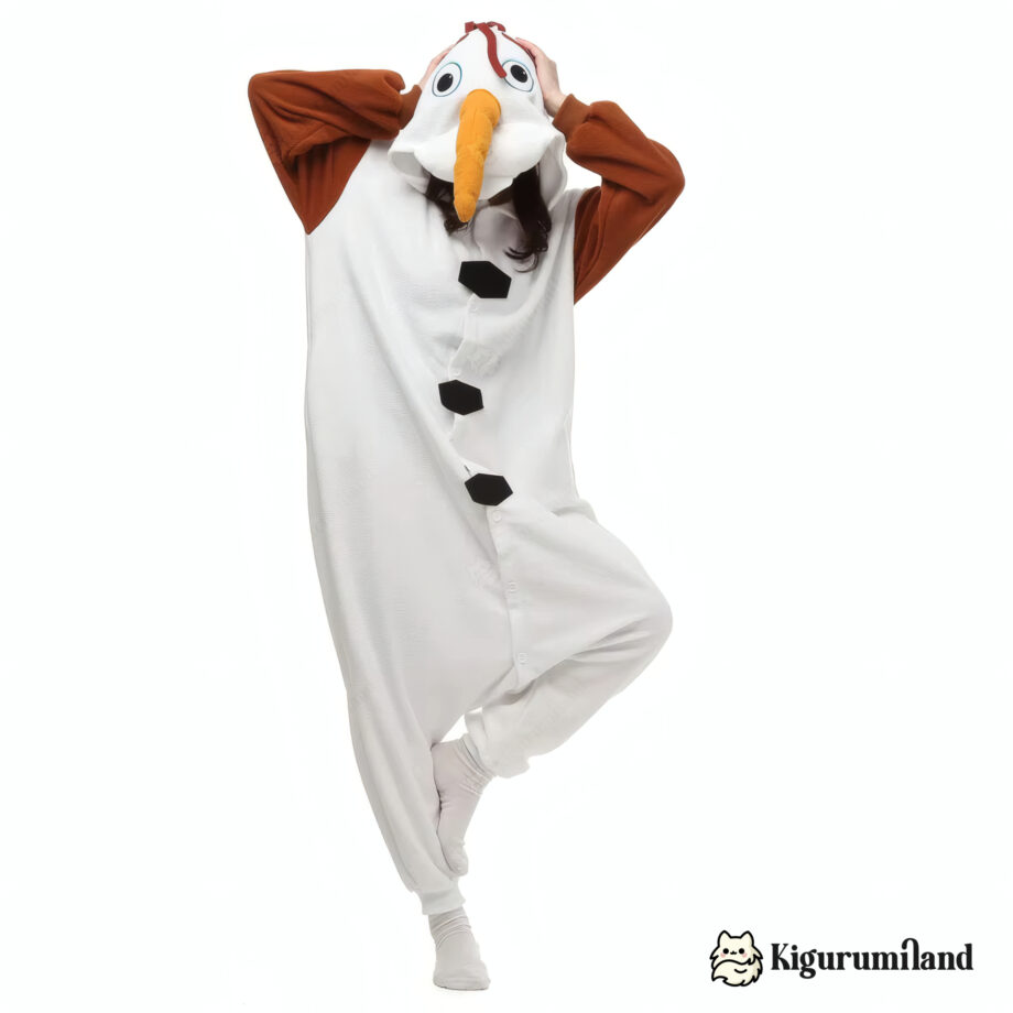 kigurumi reine des neiges olaf face action